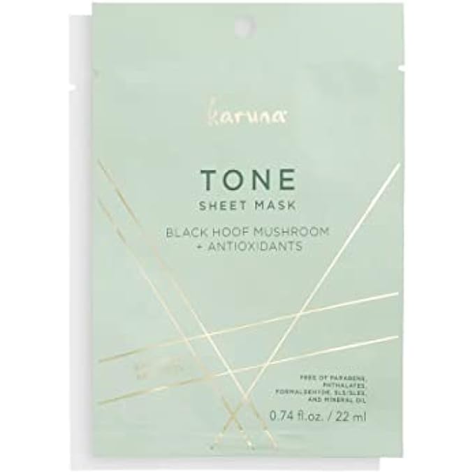Karuna - TONE FACIAL MASK FOR WELL-TONED, MOISTURIZED & BALANCED SKIN, AGE-DEFYING FACIAL SKIN CARE PRODUCTS, HYDRATING FACE MASKS WITH BLACK HOOF MUSHROOM & ANTIOXIDANTS, 0.74 FL. OZ./22 ML - Image 1